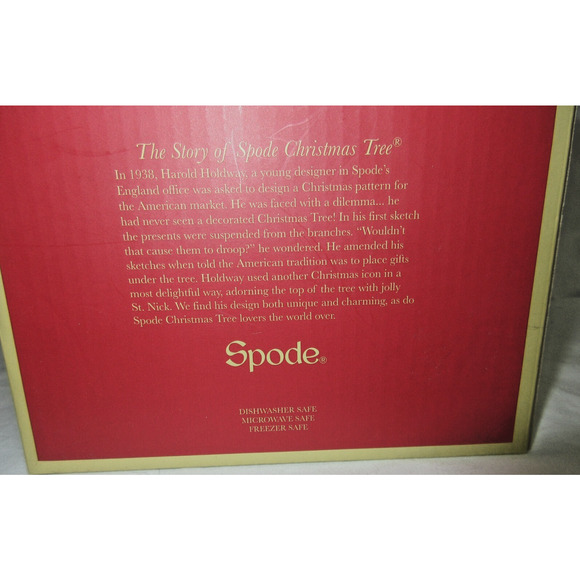 Spode Mug & Spoon set- Christmas Tree, Tartan Plaid 14oz New in Box Gift - Picture 8 of 9